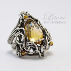 wrapping,srebro,pierścień,biżuteria,litori - Pierścionki - Biżuteria