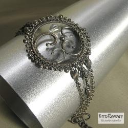 bransoletka,srebro,wrapping,oksydowana, - Bransoletki - Biżuteria