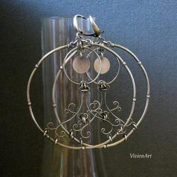 kolczyki z ornamentem,ze srebra - Kolczyki - Biżuteria