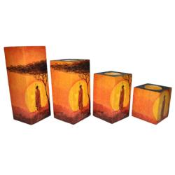 drewniane świeczniki - Świeczniki - Wyposażenie wnętrz