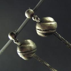 srebrne kolczyki,unikatowe,wiszące - Kolczyki - Biżuteria