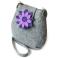 Na ramię torebka,filc,kwiat,fiolet,lila