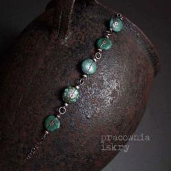 turkusowa,oryginalna,oksydowana bransoletka - Bransoletki - Biżuteria