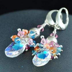 kolczyki eleganckie,z kryształami - Kolczyki - Biżuteria