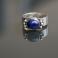 Pierścionki srebrny pierścionek z szafirem gwiaździstym