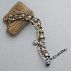 bransoleta z opaleml,jaspisem, - Bransoletki - Biżuteria