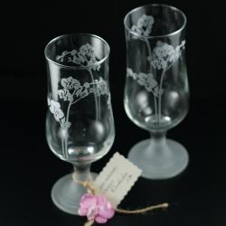 romantyczne szklanki,z orchideą,ze storczykami - Ceramika i szkło - Wyposażenie wnętrz
