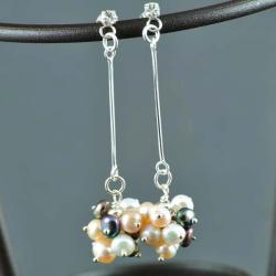 kolczyki delikatne,z perłami - Kolczyki - Biżuteria