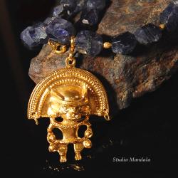 prekolumbijski,starożytny,błękitny,magiczny - Naszyjniki - Biżuteria