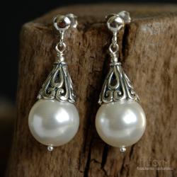 kolczyki,retro,klasyczne,perły,z perłą,Swarovski - Kolczyki - Biżuteria