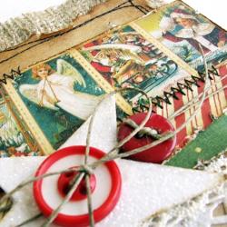 Boże Narodzenie,święta,kartka,życzenia,vintage - Kartki okolicznościowe - Akcesoria