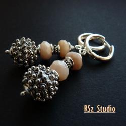 kolczyki z opalami,srebrne - Kolczyki - Biżuteria