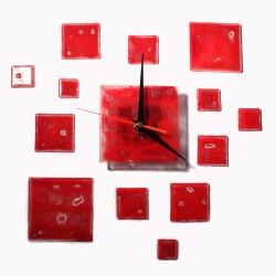 zegar,szkło,na ścianę,design,prezent,dekor - Zegary - Wyposażenie wnętrz