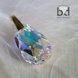 zlote kolczyki Swarovski,złocone srebro - Wisiory - Biżuteria