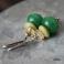 Kolczyki Srebrne kolczyki z zielonym agatem,cytrynem