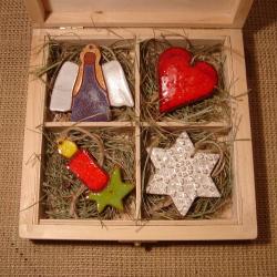 ozdoby choinkowe,w pudełeczku,prezent - Ceramika i szkło - Wyposażenie wnętrz