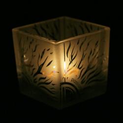 szklany,nastrojowy świecznik - Ceramika i szkło - Wyposażenie wnętrz