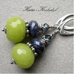 ekskluzywne kolczyki z jadeitem - Kolczyki - Biżuteria