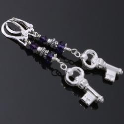 klucz,kluczyk,srebro,oryginalne - Kolczyki - Biżuteria