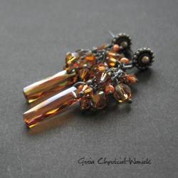 Swarovski,srebro,kryształy Swarovskiego,perły - Kolczyki - Biżuteria