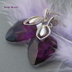 srebrne kolczyki z kryształami Rock Swarovski - Kolczyki - Biżuteria
