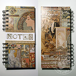 notes,mucha,art nouveau,koronka - Notesy - Akcesoria