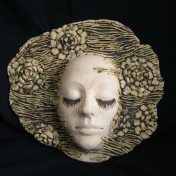 twarz,maska,kobieta ceramika - Ceramika i szkło - Wyposażenie wnętrz