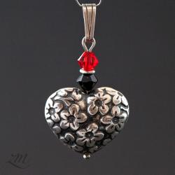 srebro,bali,kryształki Swarovskiego,wisiorek - Wisiory - Biżuteria