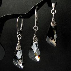 komplet z kryształami Wing Swarovskiego i srebrem - Komplety - Biżuteria