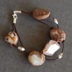 bransoletka z agatowych migdałów - Bransoletki - Biżuteria