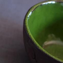ceramiczna zielona miseczka,unikatowa - Ceramika i szkło - Wyposażenie wnętrz