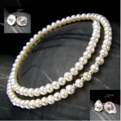 kolczyki z perłą,sztyfty,nehesi - Komplety - Biżuteria