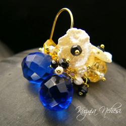 kolczyki z perła keshi na złocie - Kolczyki - Biżuteria