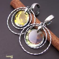 okrągłe kolczyki z kryształem - Kolczyki - Biżuteria