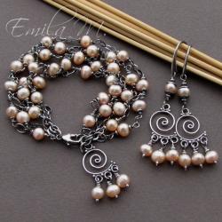 Komplet z perłami - Komplety - Biżuteria