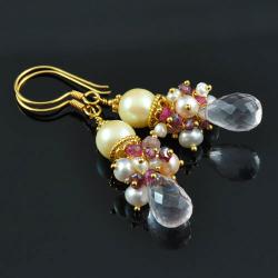 kolczyki ekskluzywne,z perłami - Kolczyki - Biżuteria