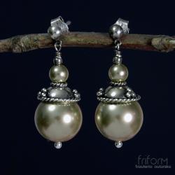 kolczyki,krótkie,Swarovski,z perłą,klasyczne - Kolczyki - Biżuteria