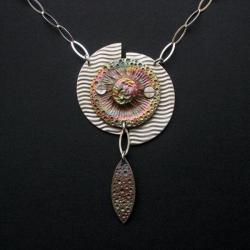 fiann,oryginalny naszyjnik,srebro i miedź - Naszyjniki - Biżuteria