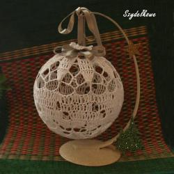 Duża szydełkowa bombka choinkowa - Inne - Wyposażenie wnętrz