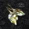 Kolczyki złote eleganckie kolczyki,Swarovski,liście,ślubne