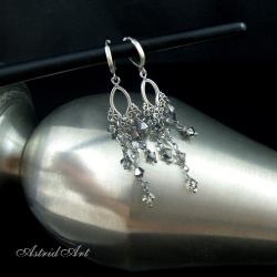 srebro,swarovski,gustowne kolczyki - Kolczyki - Biżuteria