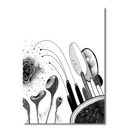 ilustracja,czarno-biała,rysunek,obrazek - Ilustracje, rysunki, fotografia - Wyposażenie wnętrz