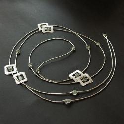 unikat,srebro,naszyjnik,akwamaryn - Naszyjniki - Biżuteria