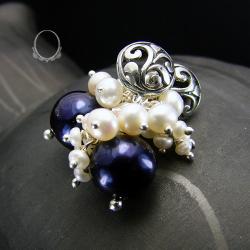 kolczyki z perłami,na sztyfcie - Kolczyki - Biżuteria