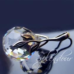 srebrny wisior z wyjątkowym kryształem - Wisiory - Biżuteria