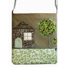 Na ramię dom,torba,khaki,drzewo,ogród,biedronki,liść