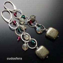 kolczyki z kryształkami,kobiece,nowoczesne - Kolczyki - Biżuteria