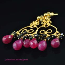 kolczyki ekskluzywne,z rubinami - Kolczyki - Biżuteria