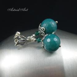 kolczyki z zielonymi jadeitami - Kolczyki - Biżuteria