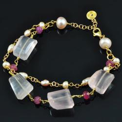 bransoleta ekskluzywna,z perłami - Bransoletki - Biżuteria